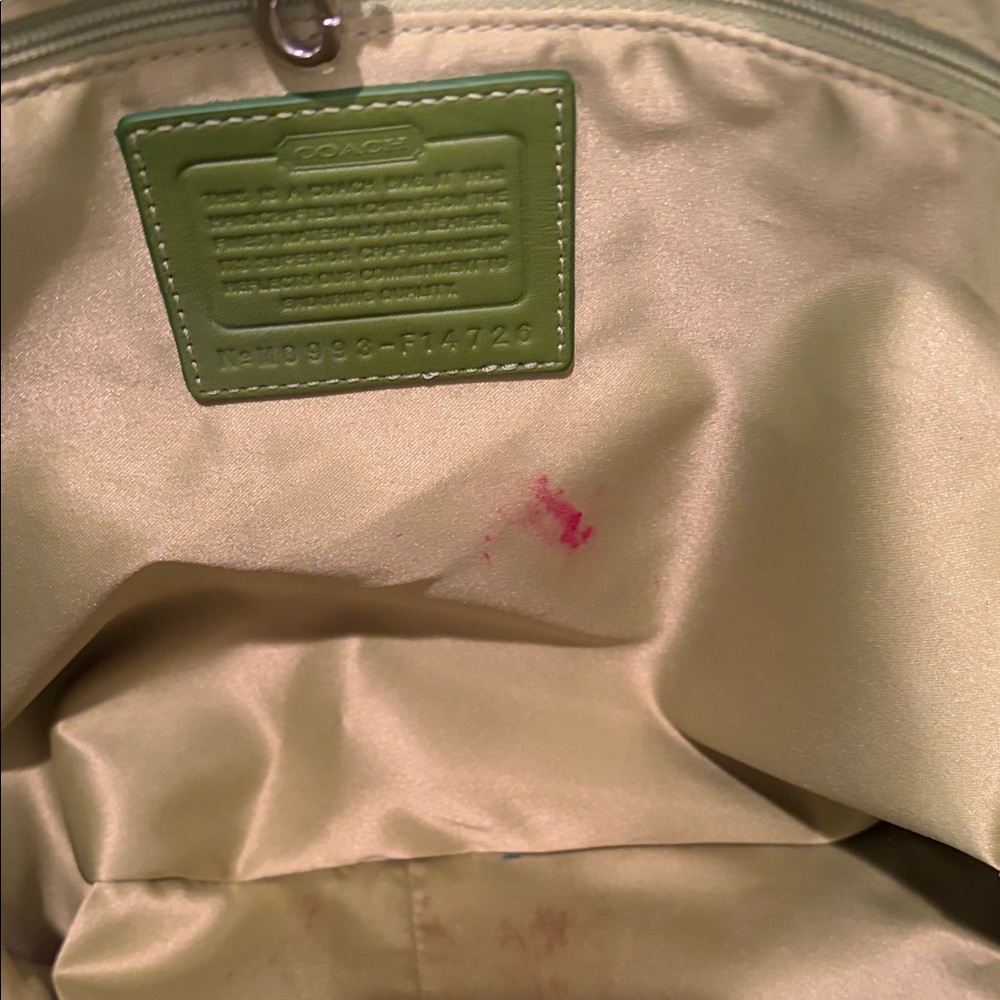 Y2K Coach Pink Lime Green Bleecker Patchwork Tote Bag 🩷🍋‍🟩 - Picture 9 of 14